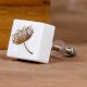 White and Golden Dandelion Stone Decorative Knobs for Dresser